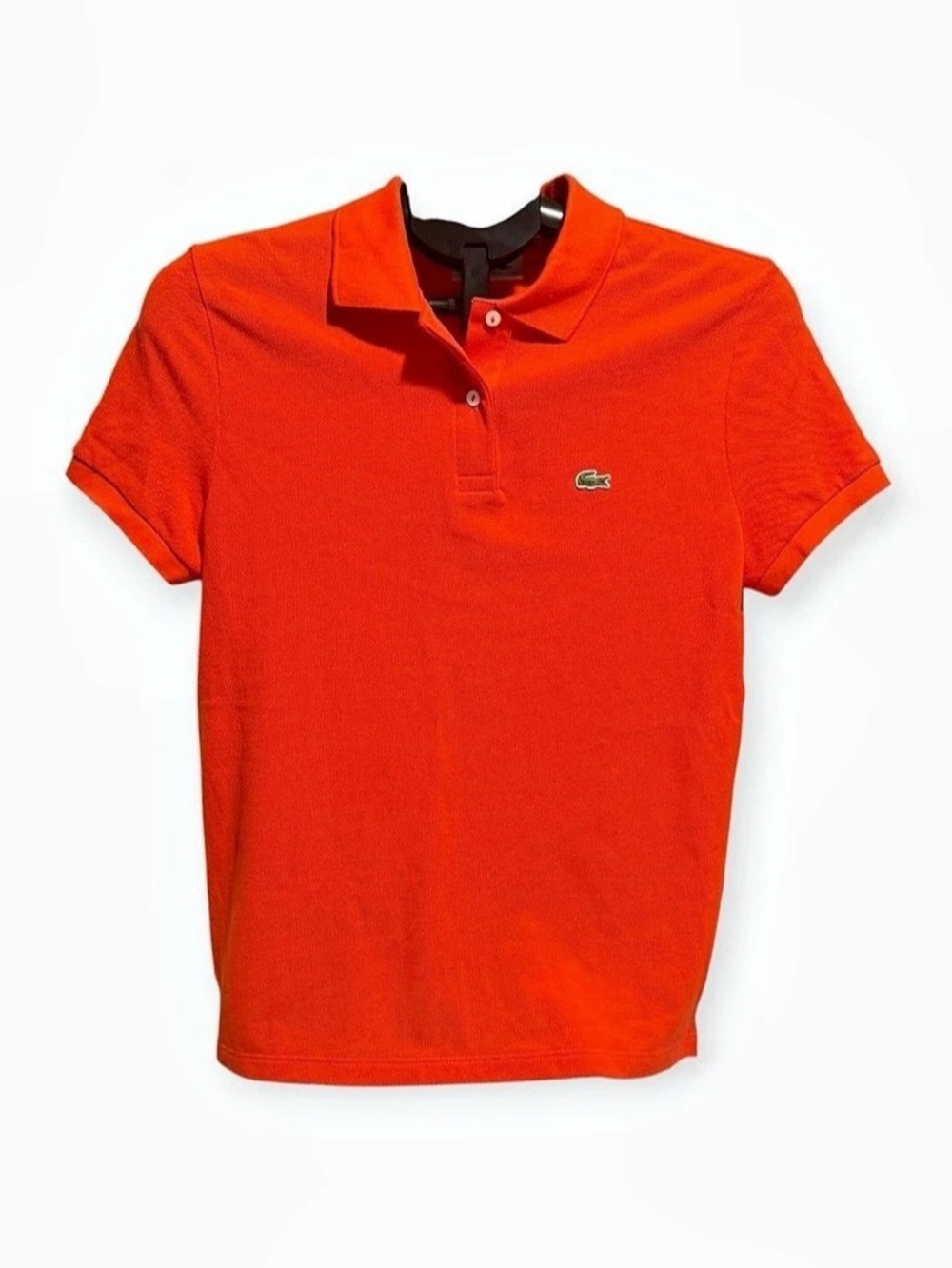 Lacoste Classic Fit Polo Shirt Women's Size 38 Orange Short Sleeve